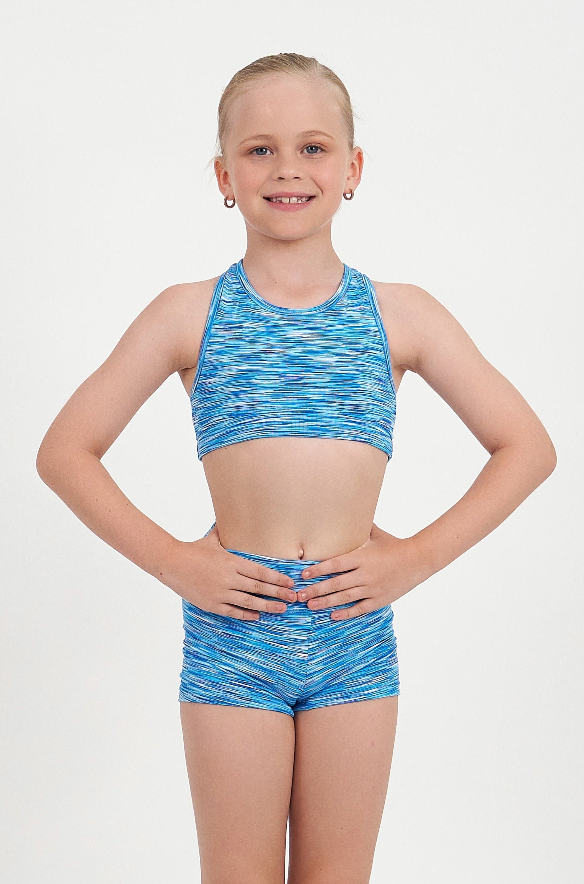 Madeleine Crop | Cascade Blue